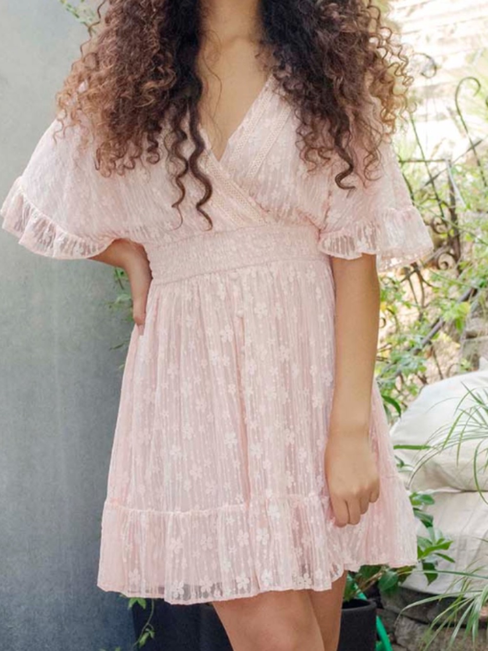 Medium Lace Boho Light Pink Floral Dress Coco and Jaimeson Ballet